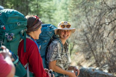Students hiking in the great outdoors.