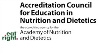 The logo for the Accreditation Council for Education in Nutrition and Dietetics.
